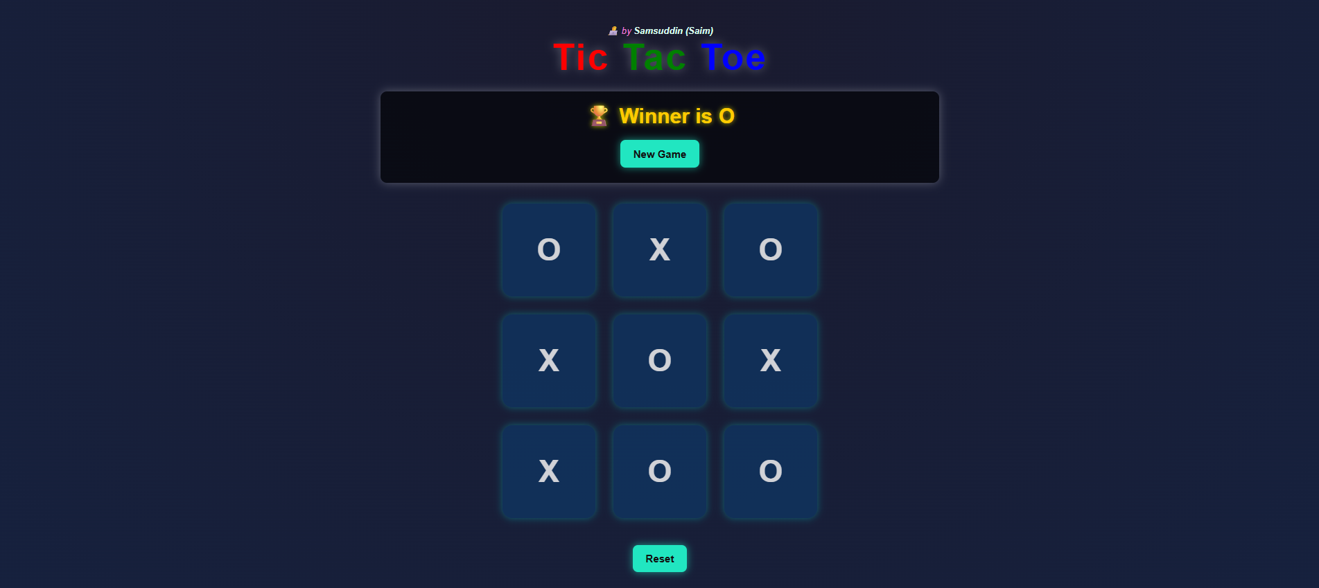 Tic Tac Toe Game